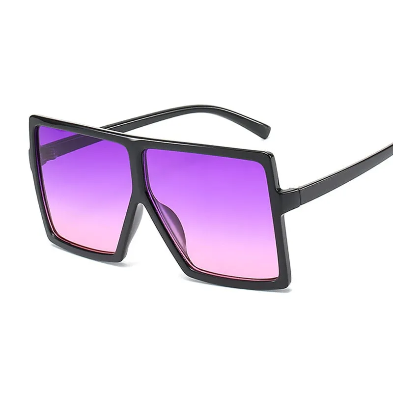 Golden Horizon Sunnies Übergroße quadratische Sonnenbrille für Damen