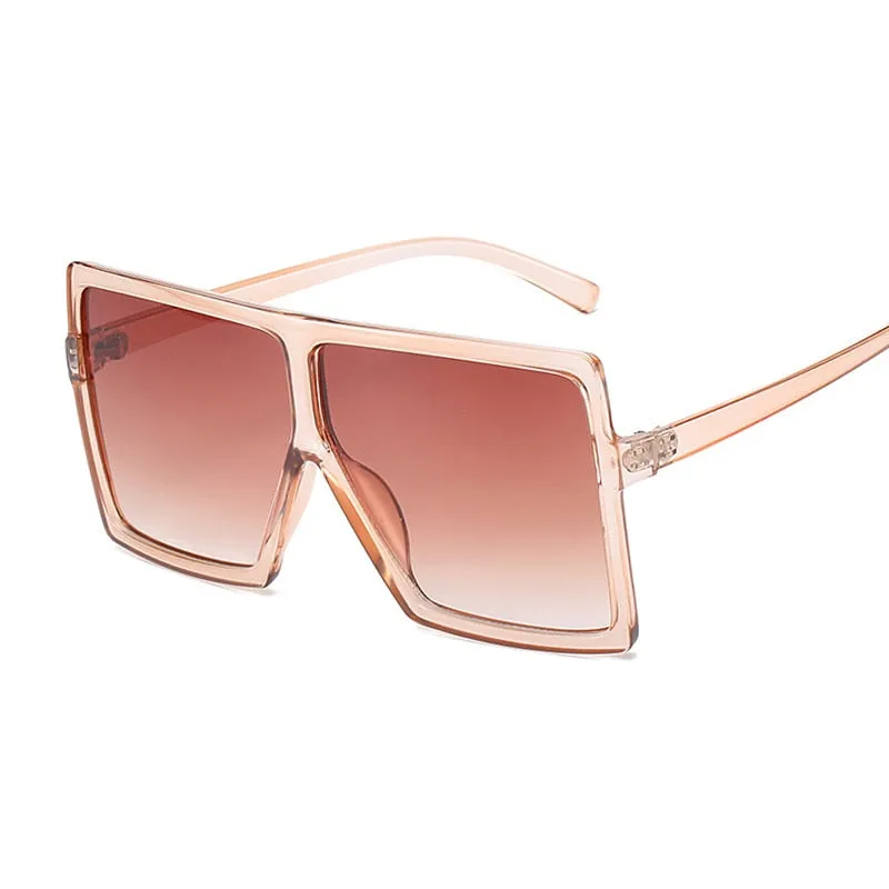 Golden Horizon Sunnies Übergroße quadratische Sonnenbrille für Damen