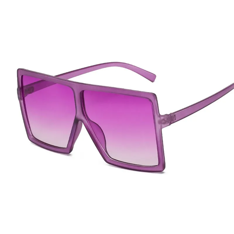 Golden Horizon Sunnies Übergroße quadratische Sonnenbrille für Damen