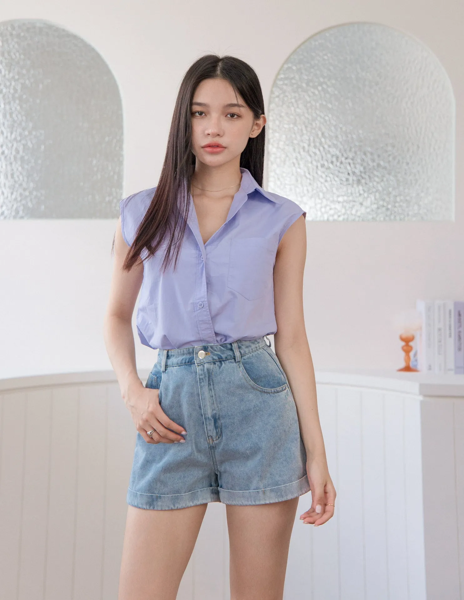 Helen Shirt in Periwinkle