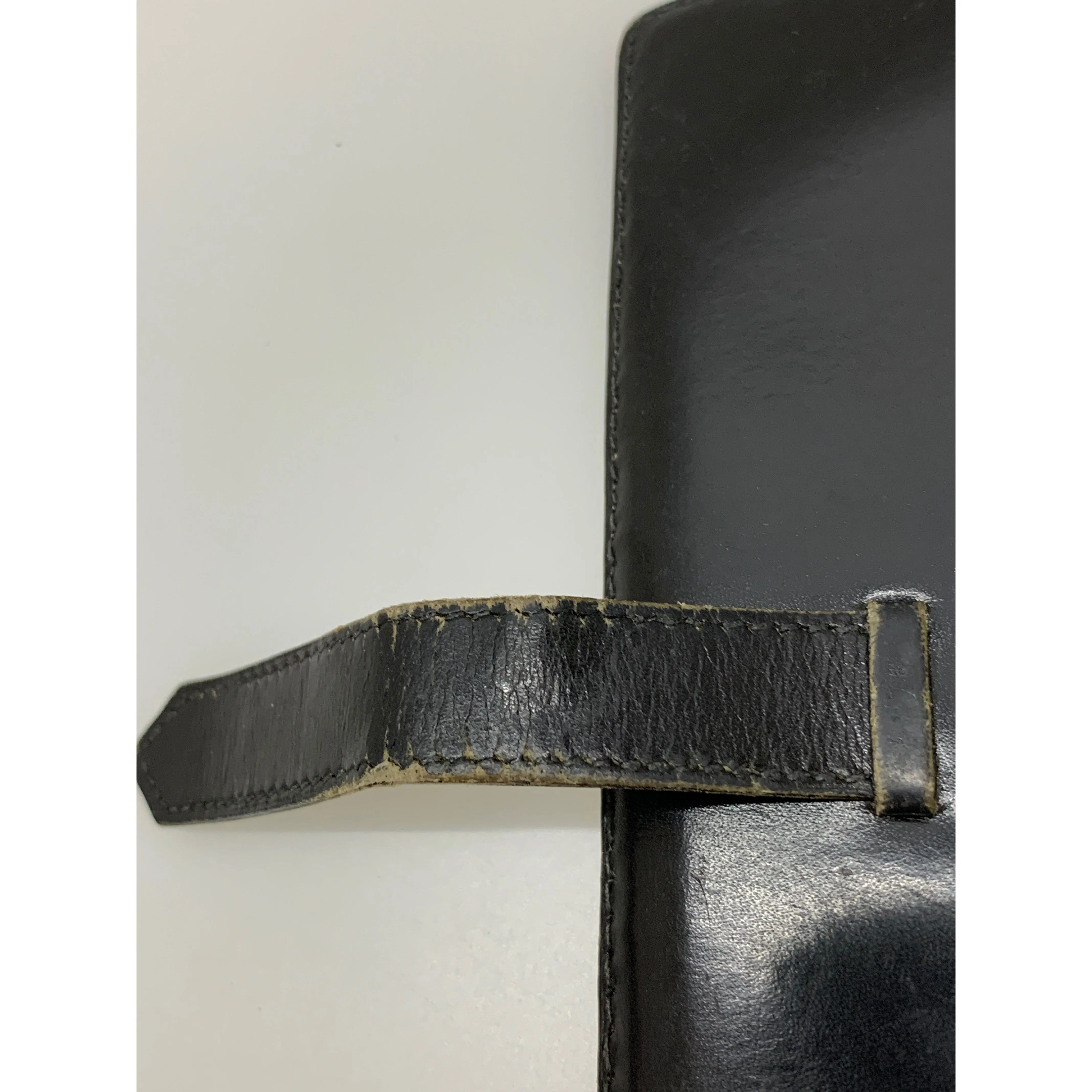 #HERMES/Long Wallet/BLK/Leather/Plain