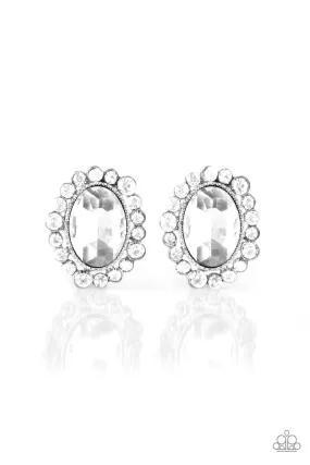 Hold Court - White Post Earring