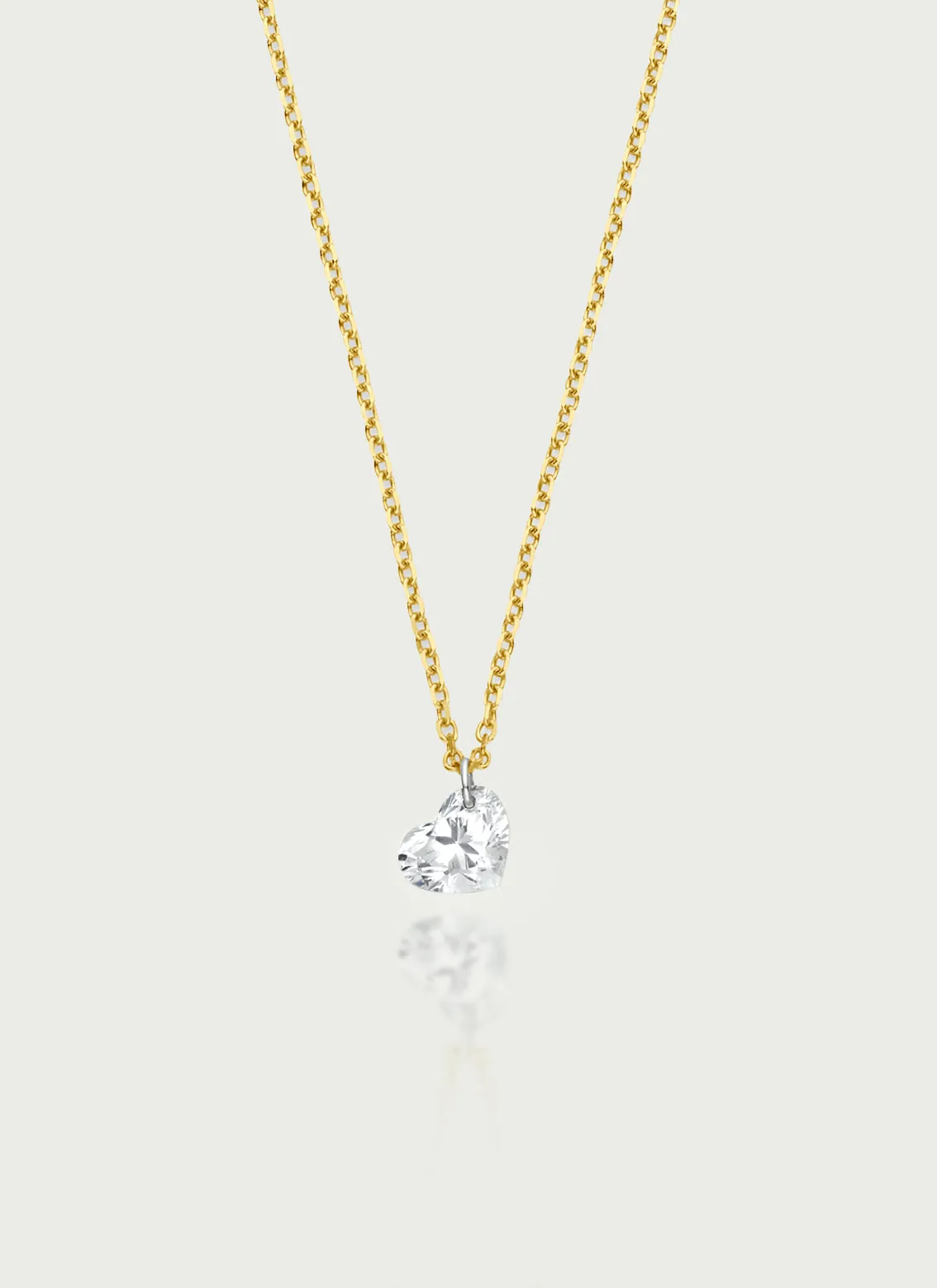 Holly heart shaped diamond necklace 14k gold