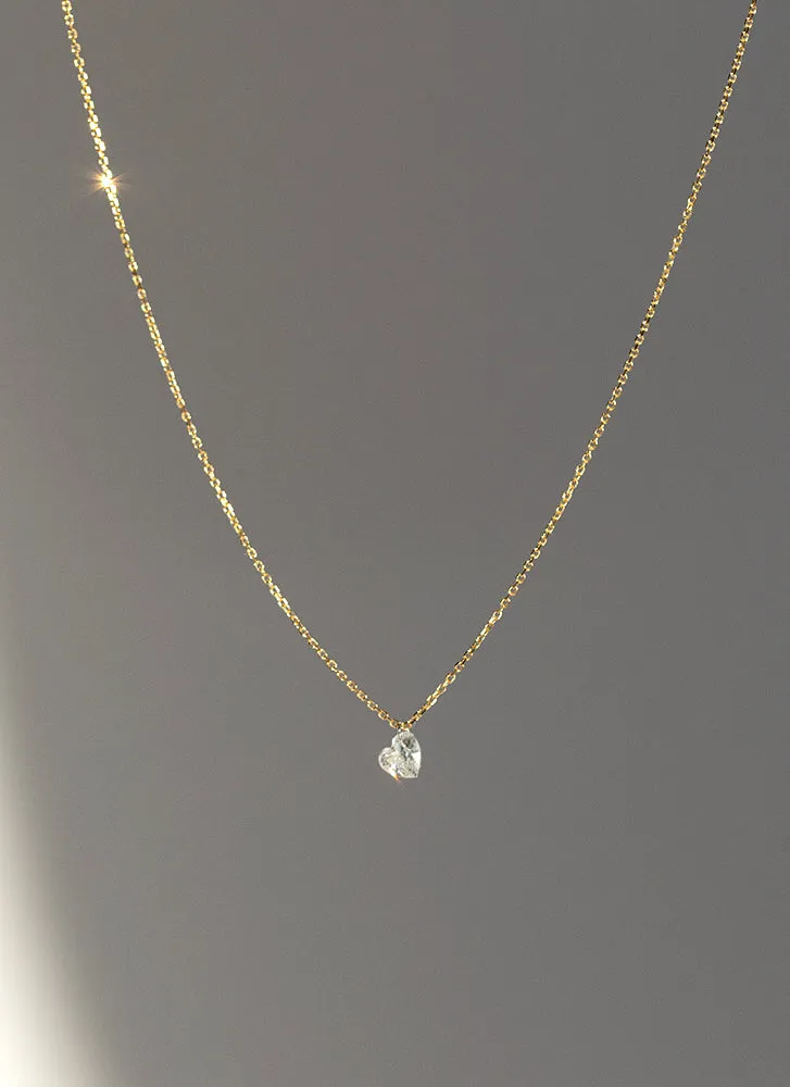 Holly heart shaped diamond necklace 14k gold