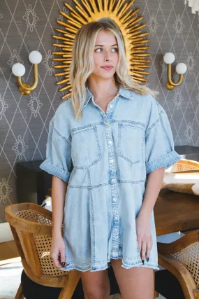 Jenny Denim Tunic, Light Indigo | Free People