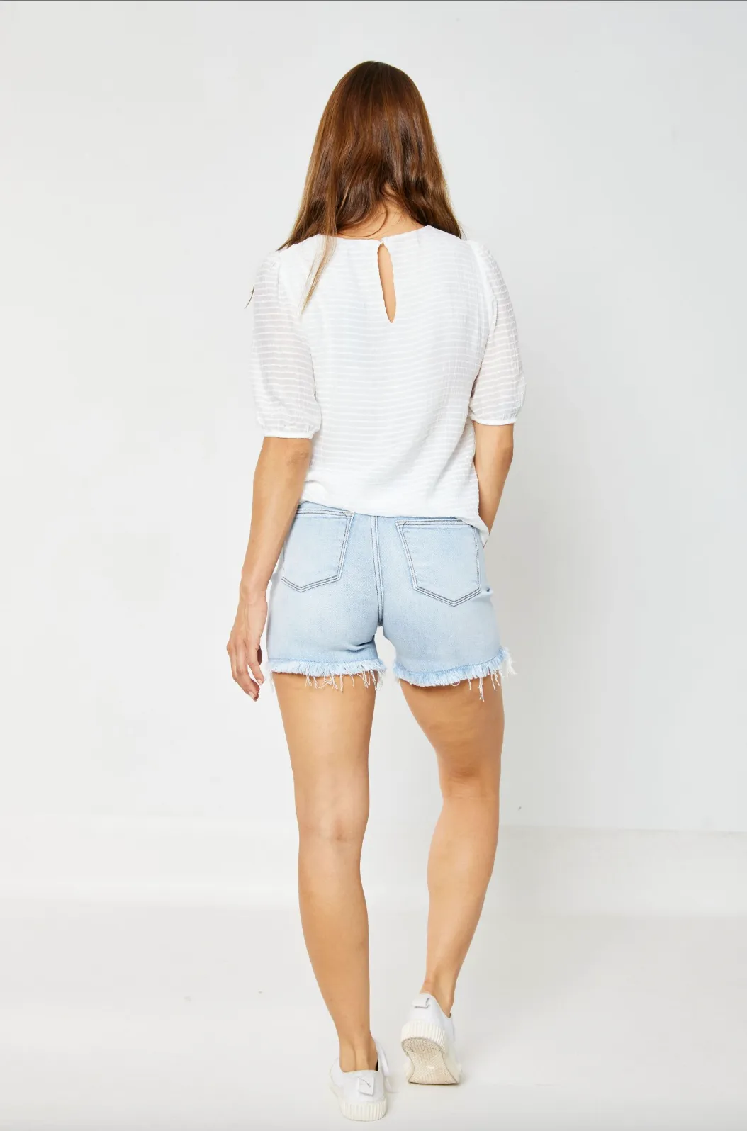 Judy Blue Fray Hem Cut Off Shorts