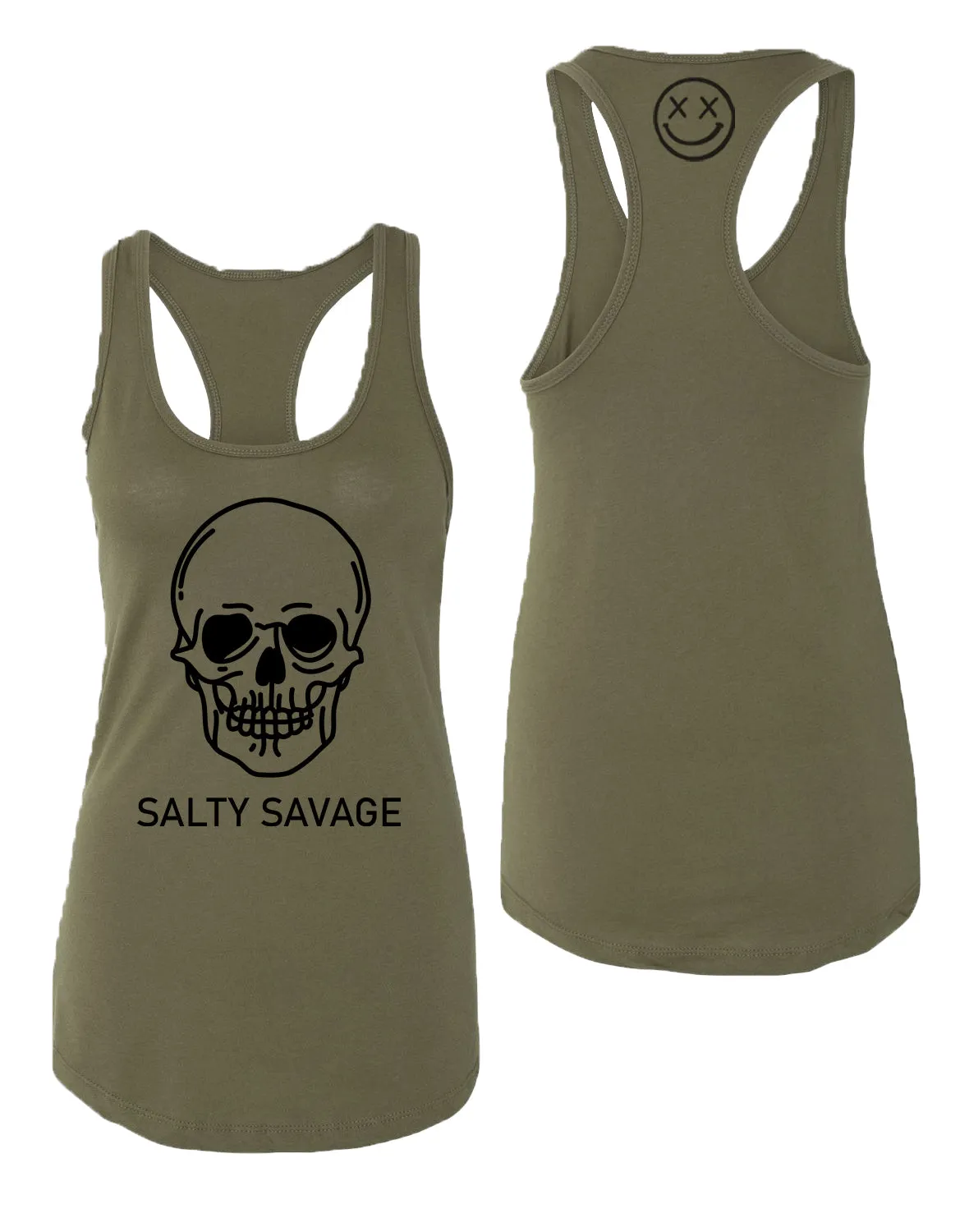 Ladies "Basic Skull" Racerback Tank