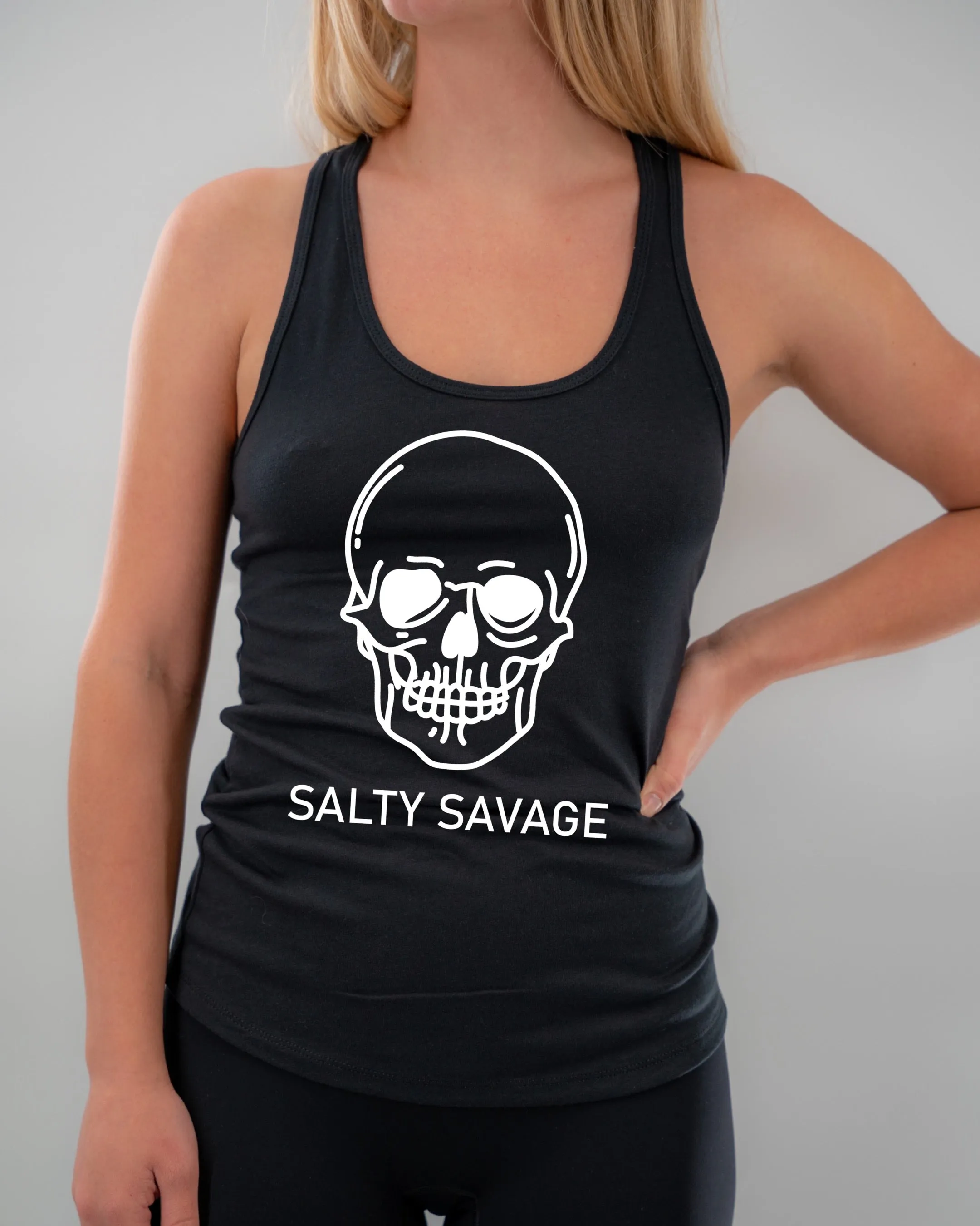 Ladies "Basic Skull" Racerback Tank