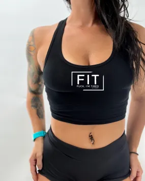 Ladies "FIT" Racerback Crop Tank | Micro