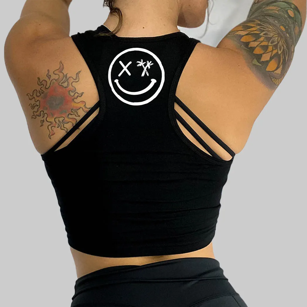 Ladies "FIT" Racerback Crop Tank | Micro