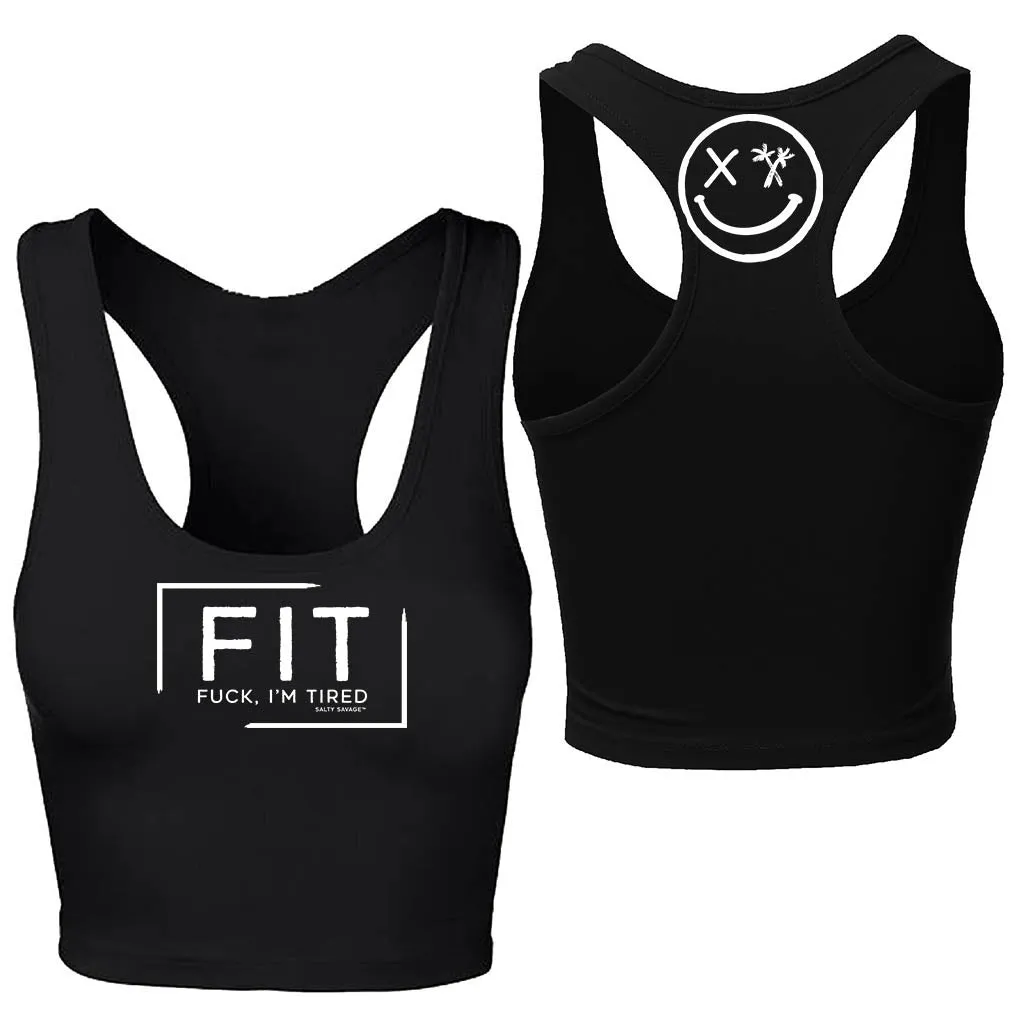 Ladies "FIT" Racerback Crop Tank | Micro