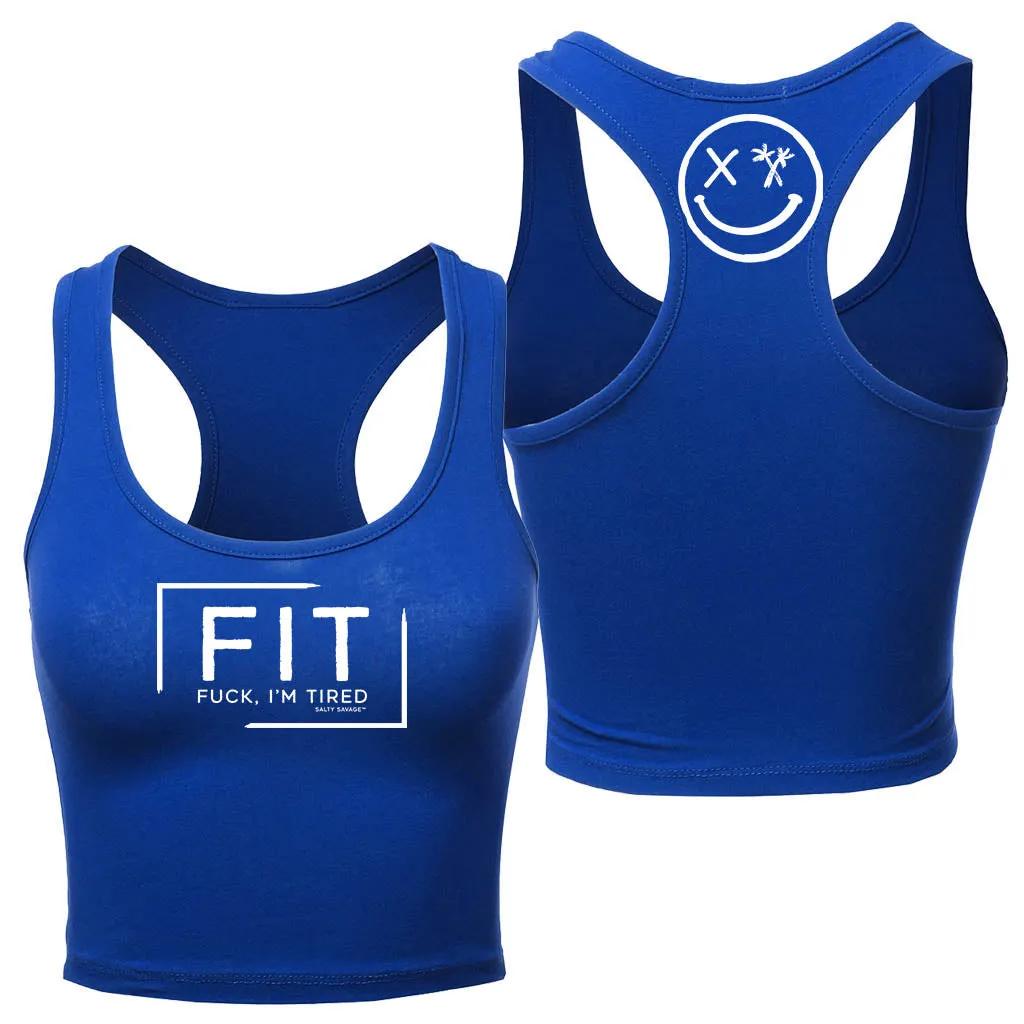 Ladies "FIT" Racerback Crop Tank | Micro