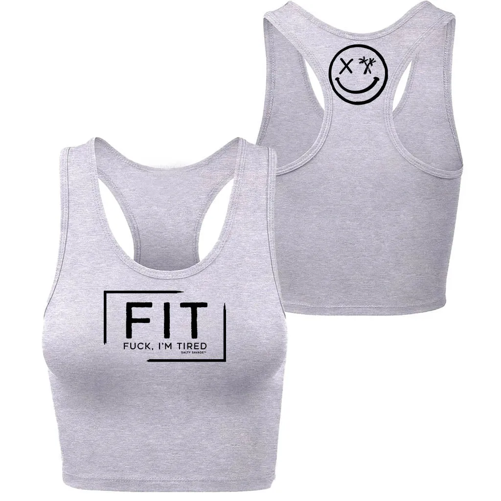 Ladies "FIT" Racerback Crop Tank | Micro