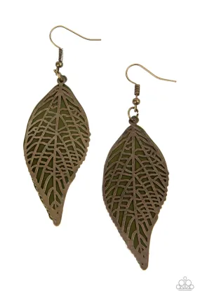 Leafy Luxury - Green Earring