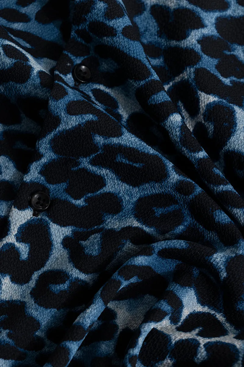 Leopardic Azure Blue Shirt