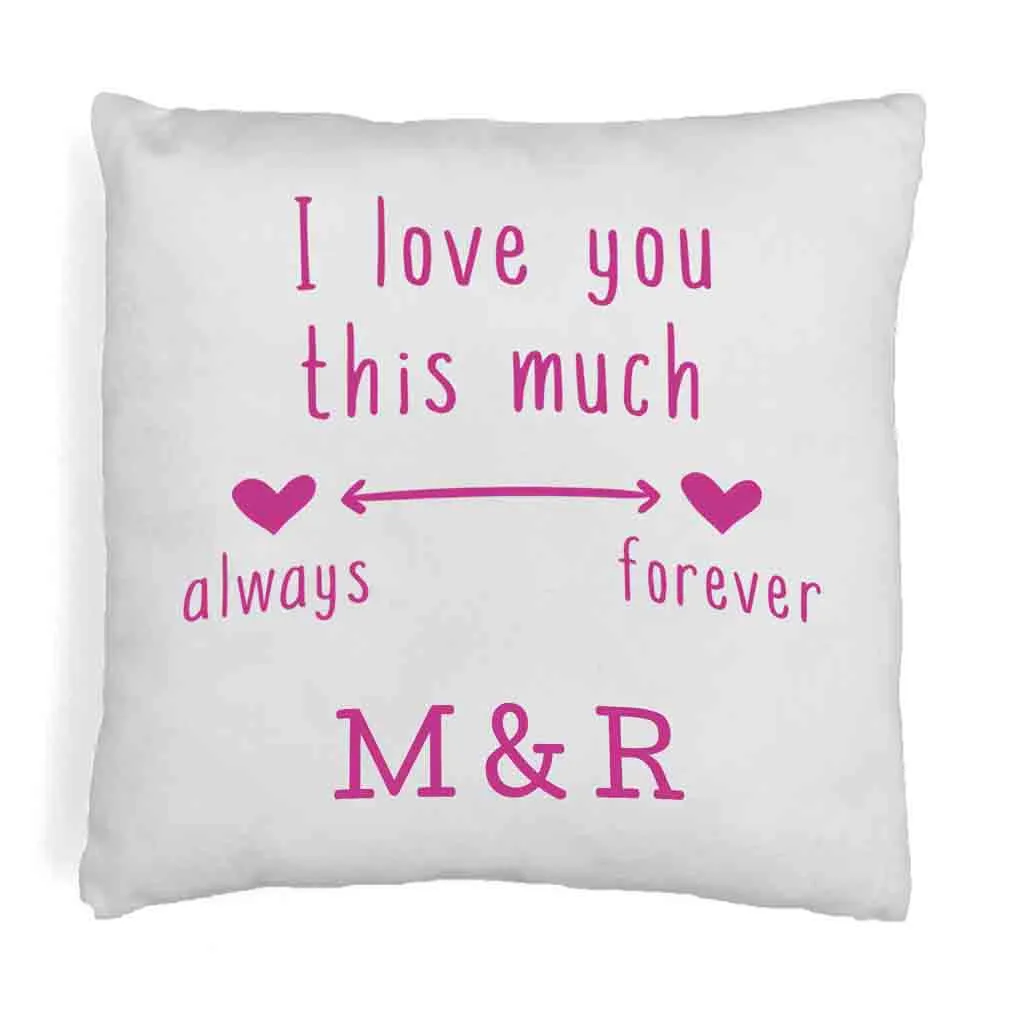 Love You Always and Forever 2 Year Anniversary Pillow Cover