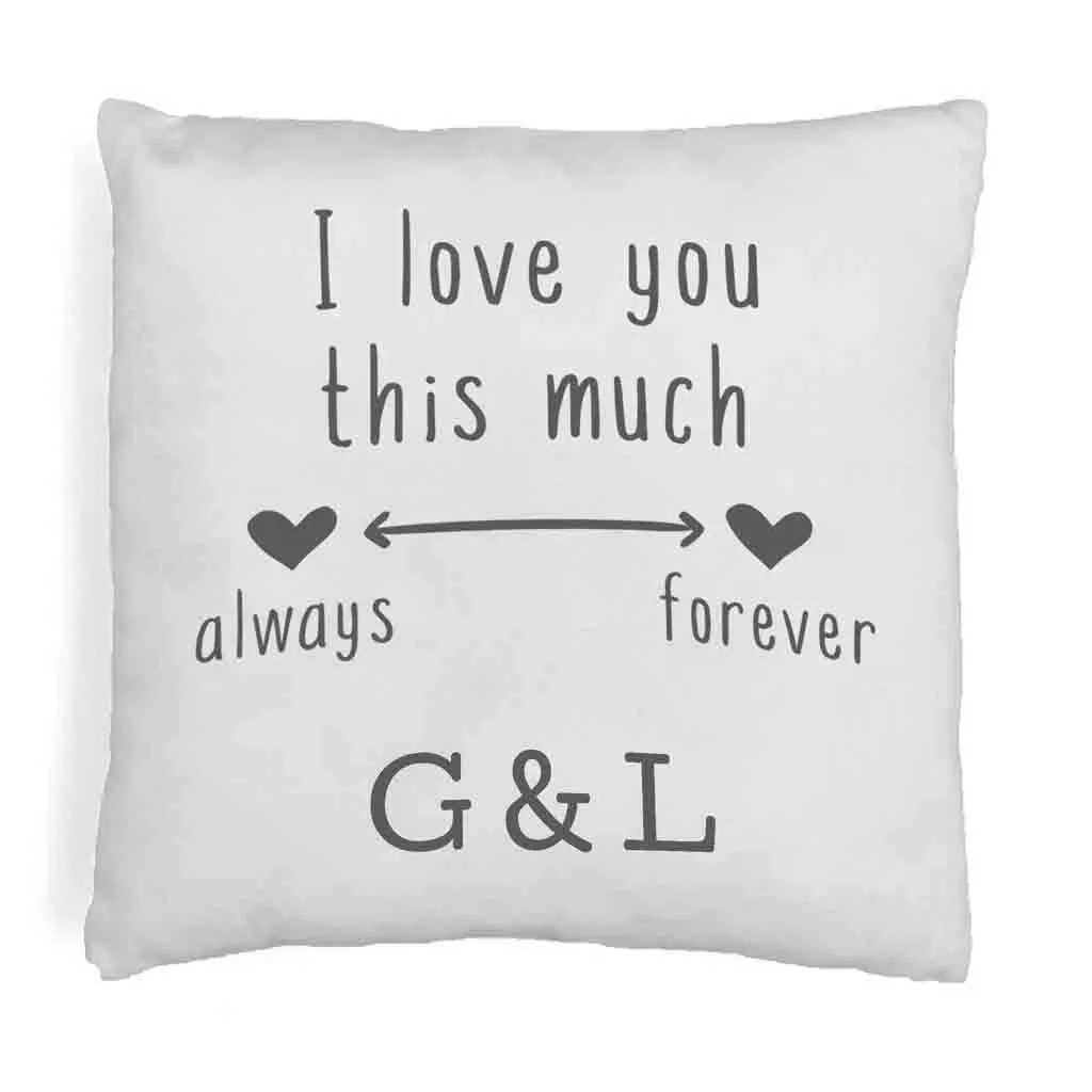 Love You Always and Forever 2 Year Anniversary Pillow Cover