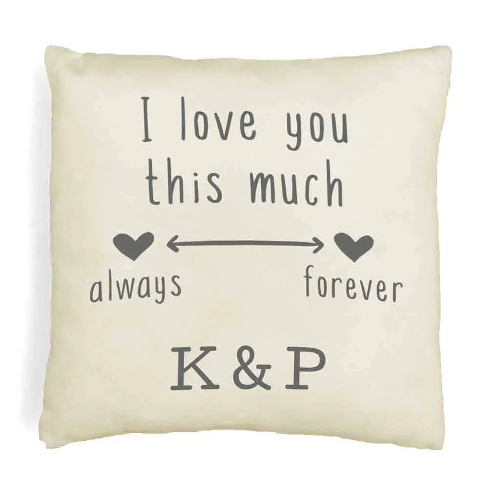 Love You Always and Forever 2 Year Anniversary Pillow Cover