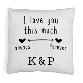 Love You Always and Forever 2 Year Anniversary Pillow Cover