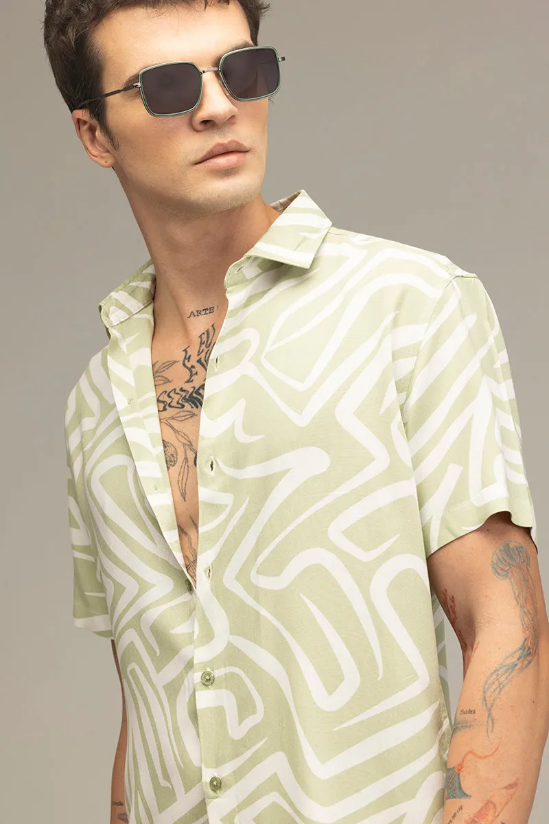 Maze Line Green Shirt