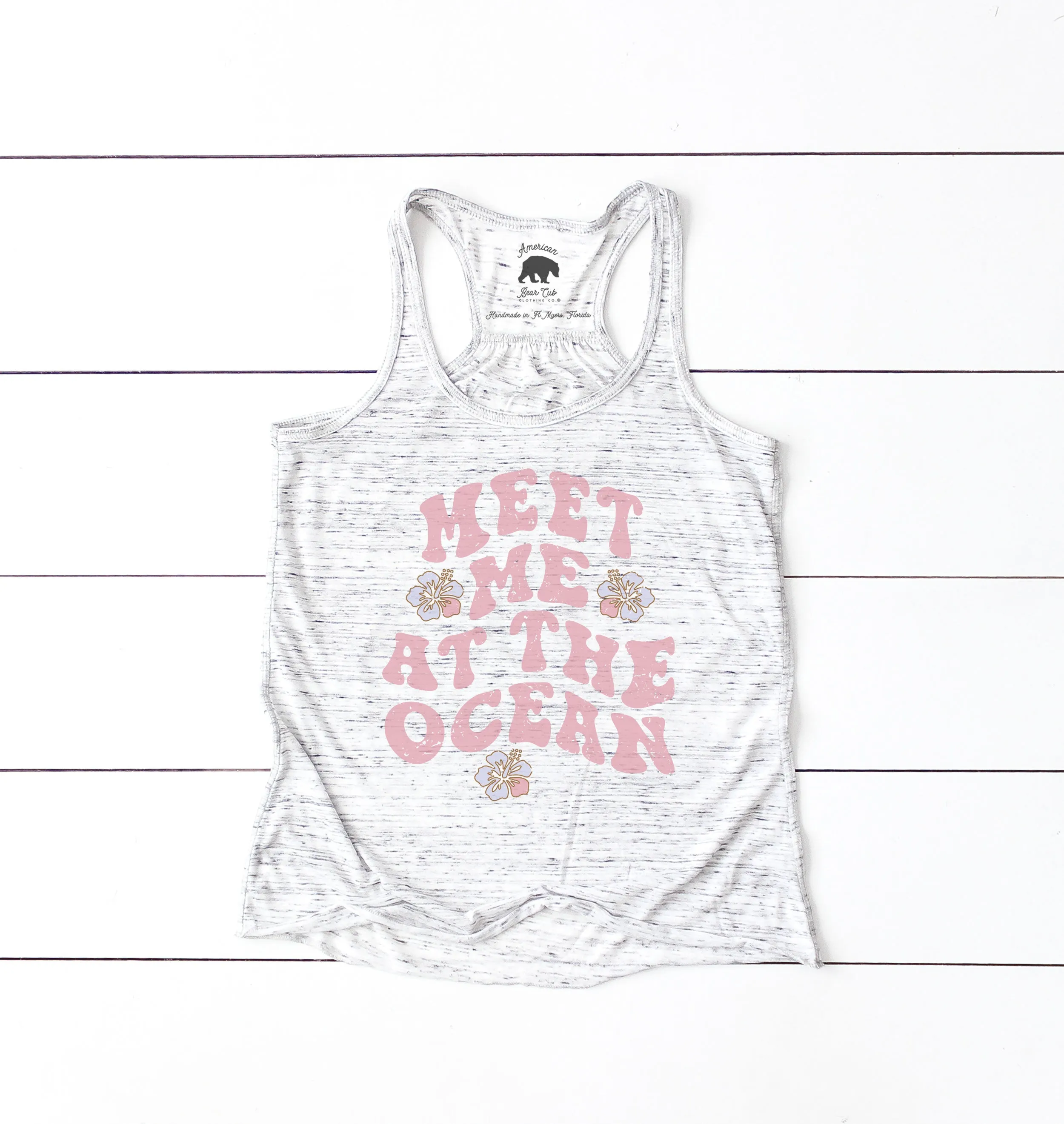 Meet Me At the Ocean flowy racerback tank top