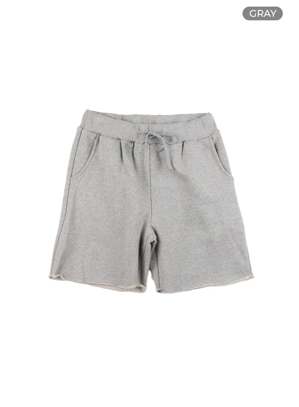 Men's Destroyed Hem Cotton Shorts IA402