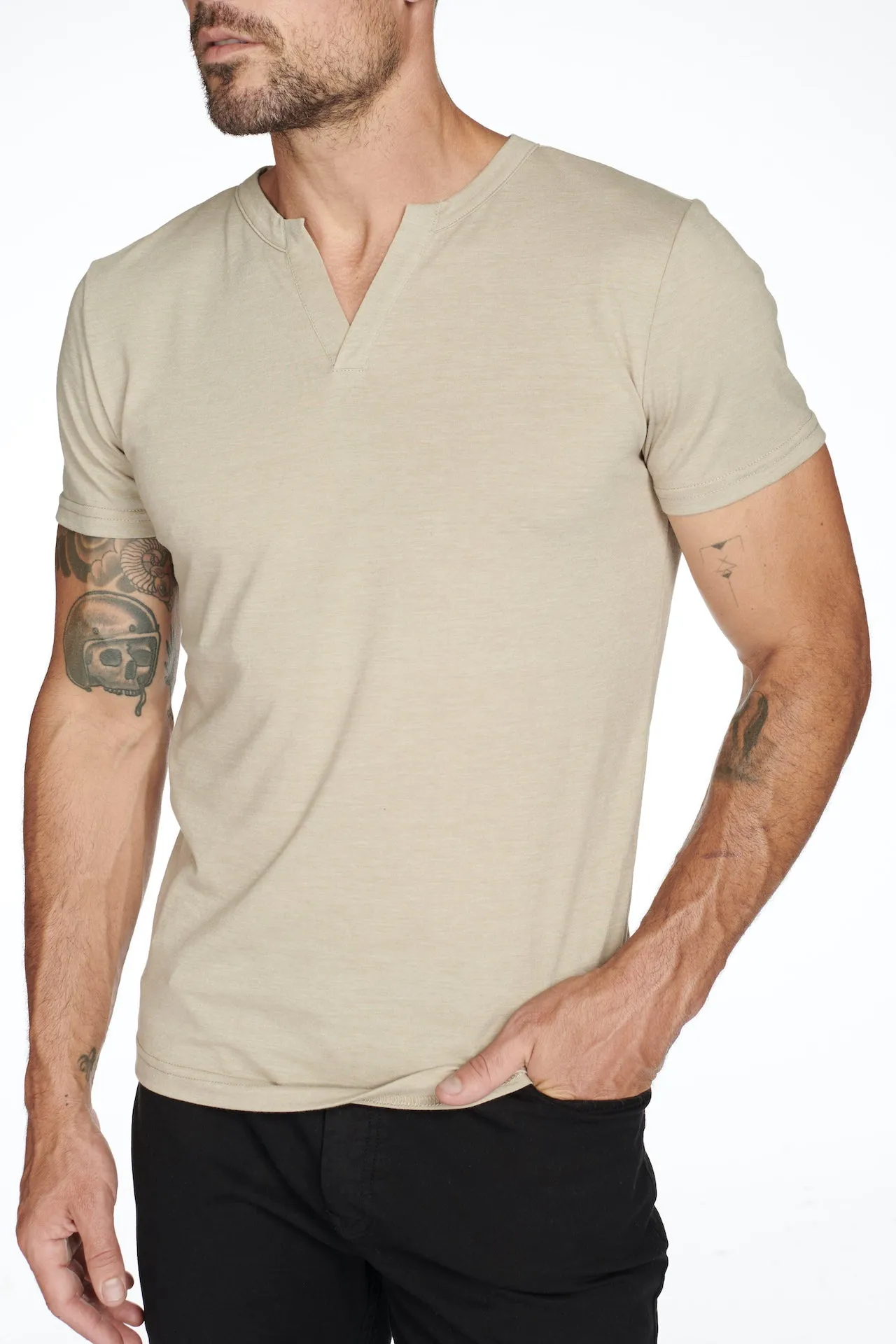 Men's Tri-Blend Cross V-Neck Tee