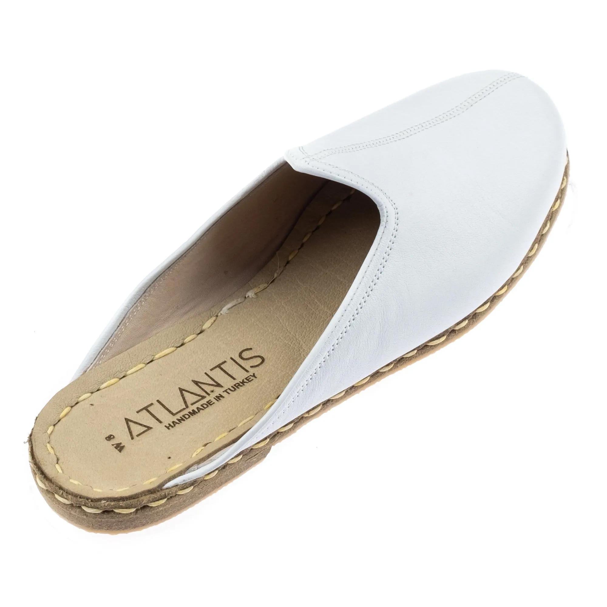 Men's White Slippers