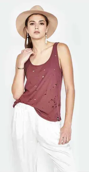 Michael Lauren Brock Classic Scoop Neck Tank Top Allure