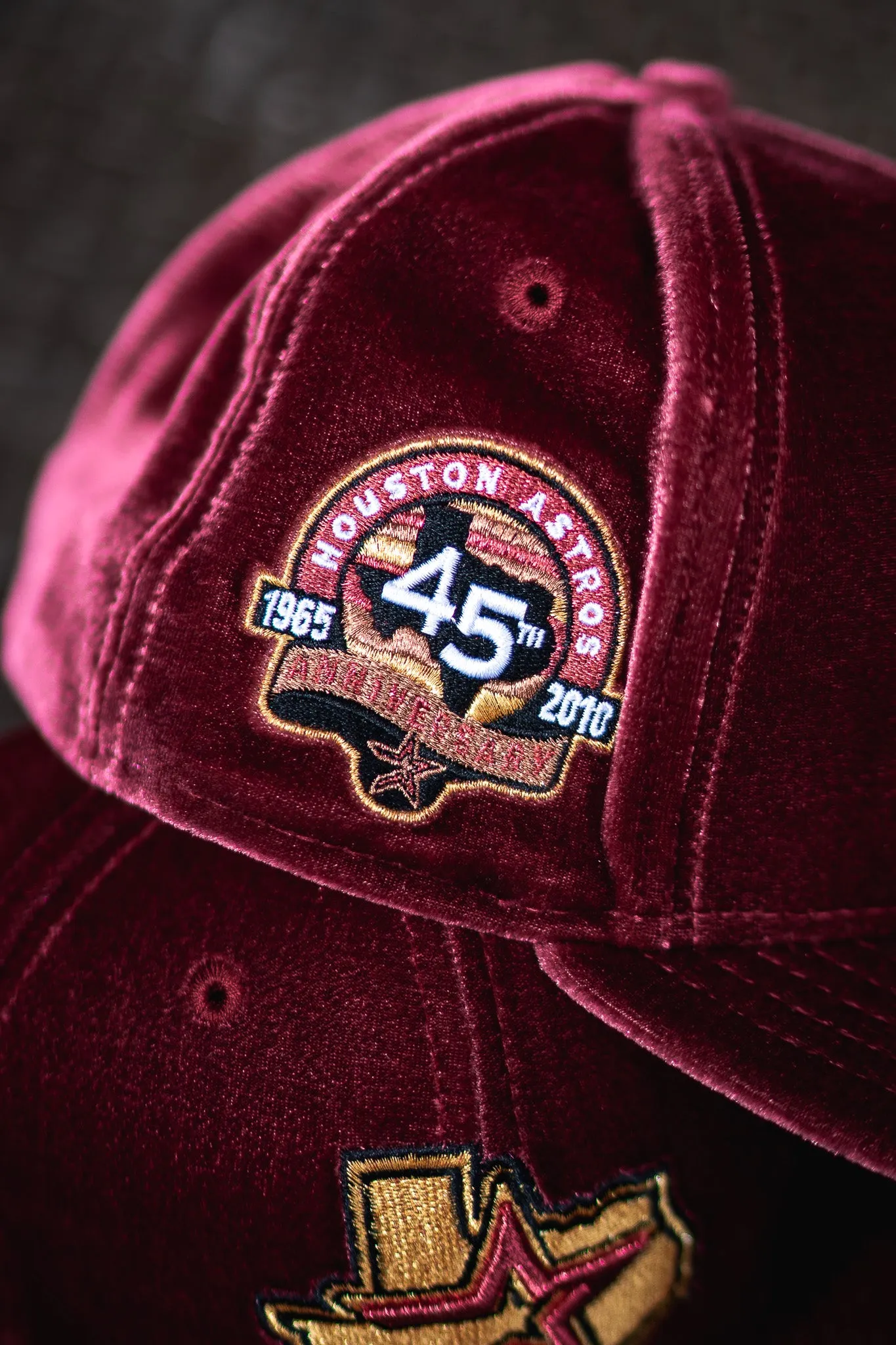 New Era Houston Astros 45th Anniversary Grey UV (Burgundy Velvet)