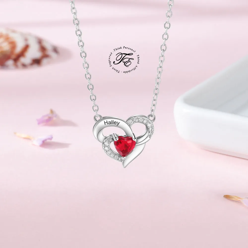 Personalized Heart Necklace For Mom, Daughter or Girlfriend 1 Name