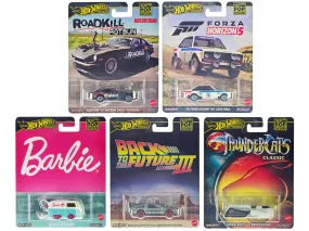 Pop Culture 2024 5 piece Set A Premium Series Diecast Model Cars by Hot Wheels