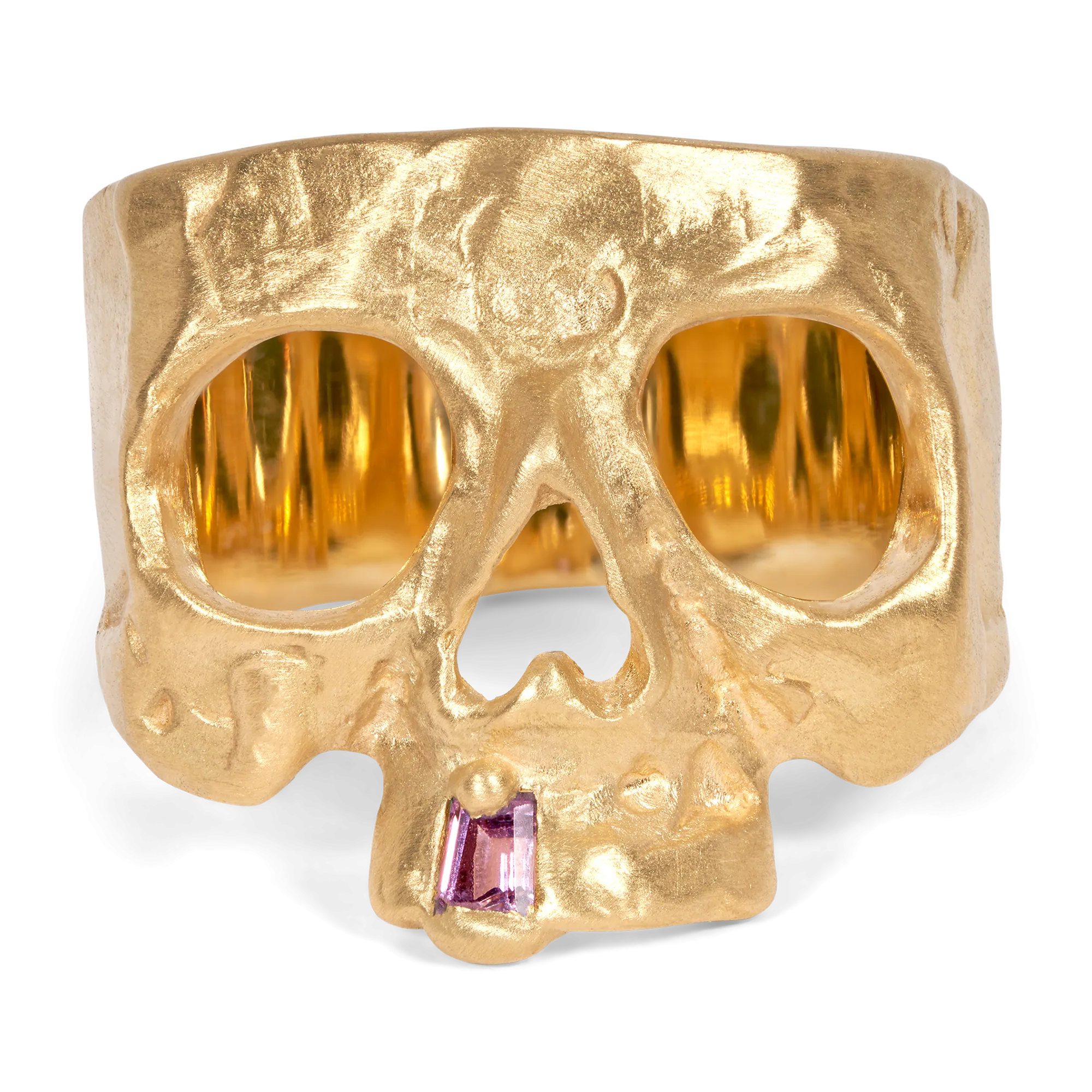 Purple Snaggletooth Skull Ring - Made to Order