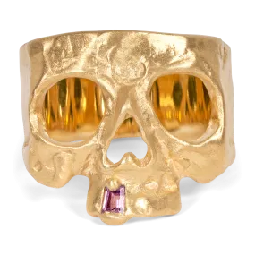 Purple Snaggletooth Skull Ring - Made to Order