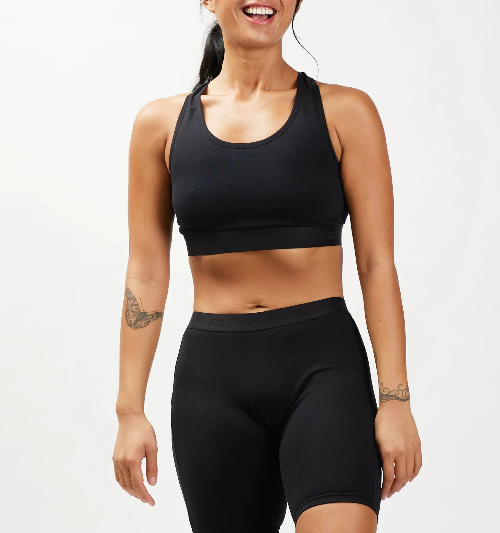 Racerback Soft Bra - Black Rainbow Logo