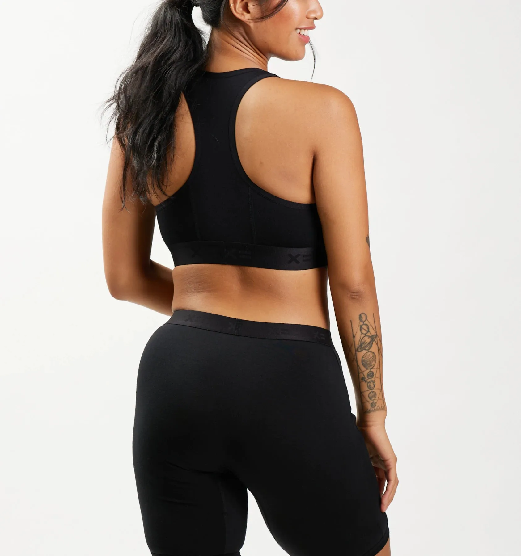 Racerback Soft Bra - Black Rainbow Logo