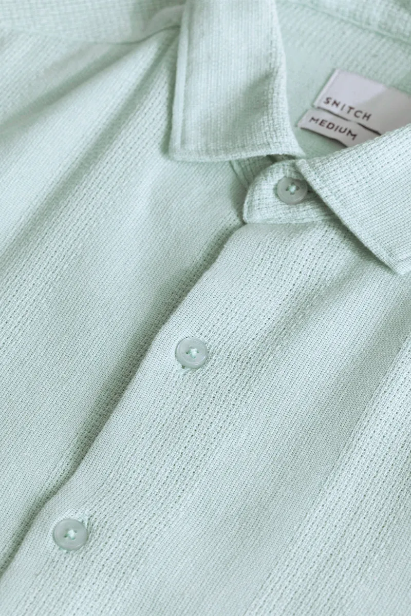 Self Stripe Light Green Shirt