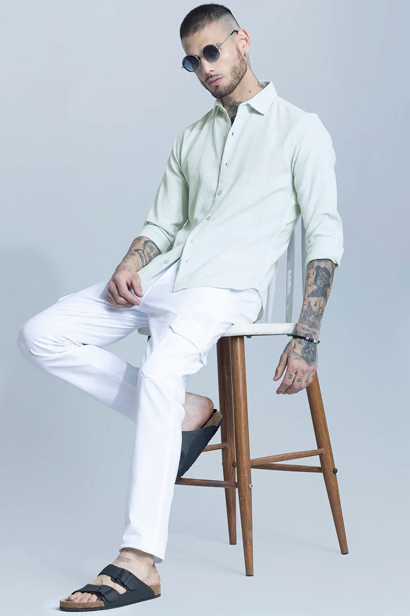 Self Stripe Light Green Shirt