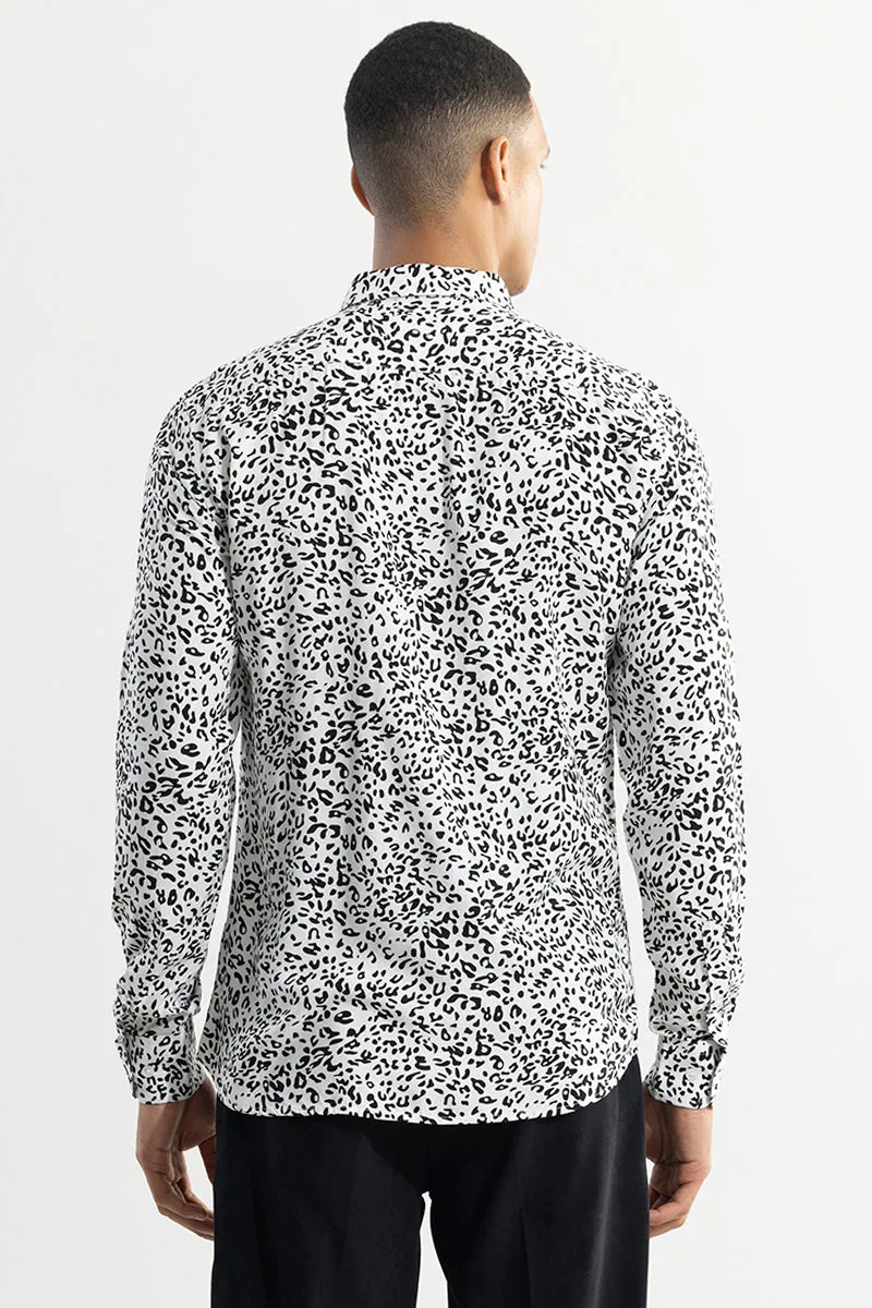 Spotted Pardus White Shirt