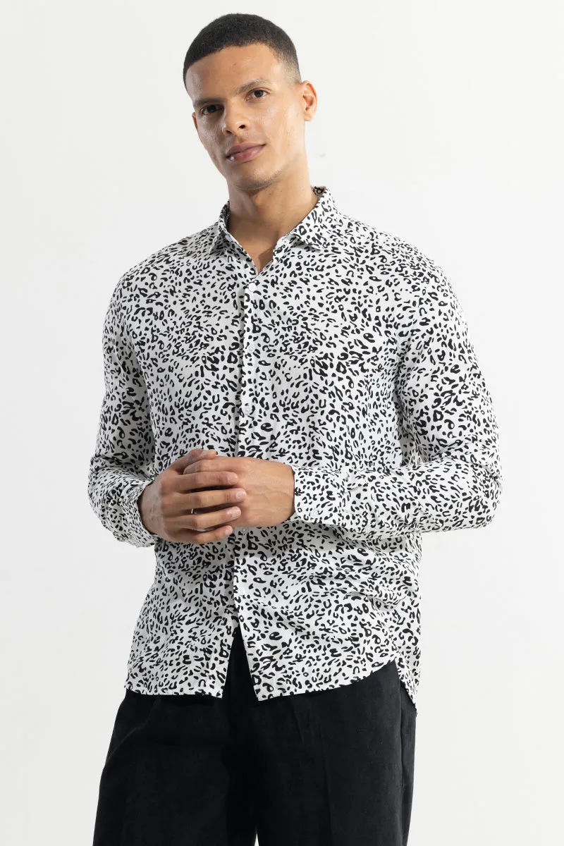 Spotted Pardus White Shirt