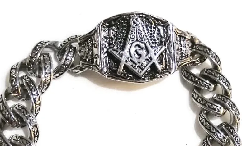 Stainless Steel Masonic  Bracelet