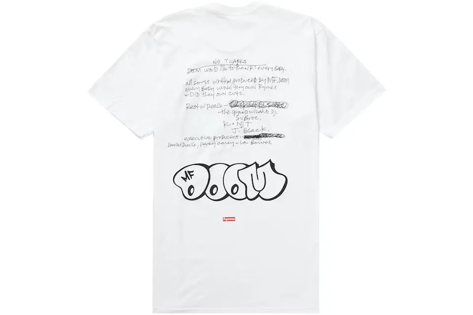 Supreme MF DOOM Tee White