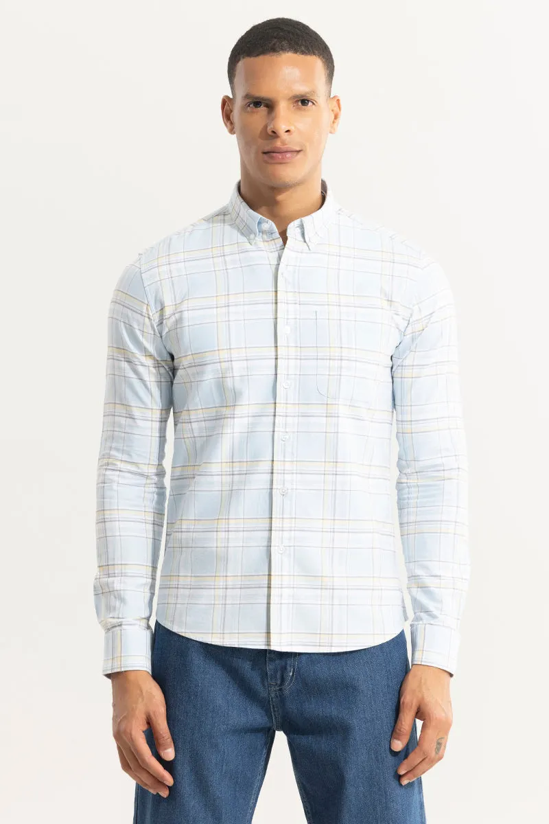 Tartan Matrix Sky Blue Checks Shirt