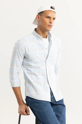 Tartan Matrix Sky Blue Checks Shirt