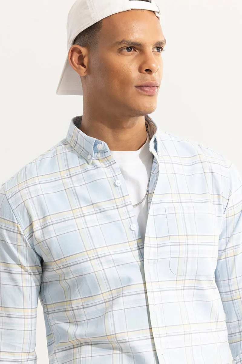 Tartan Matrix Sky Blue Checks Shirt