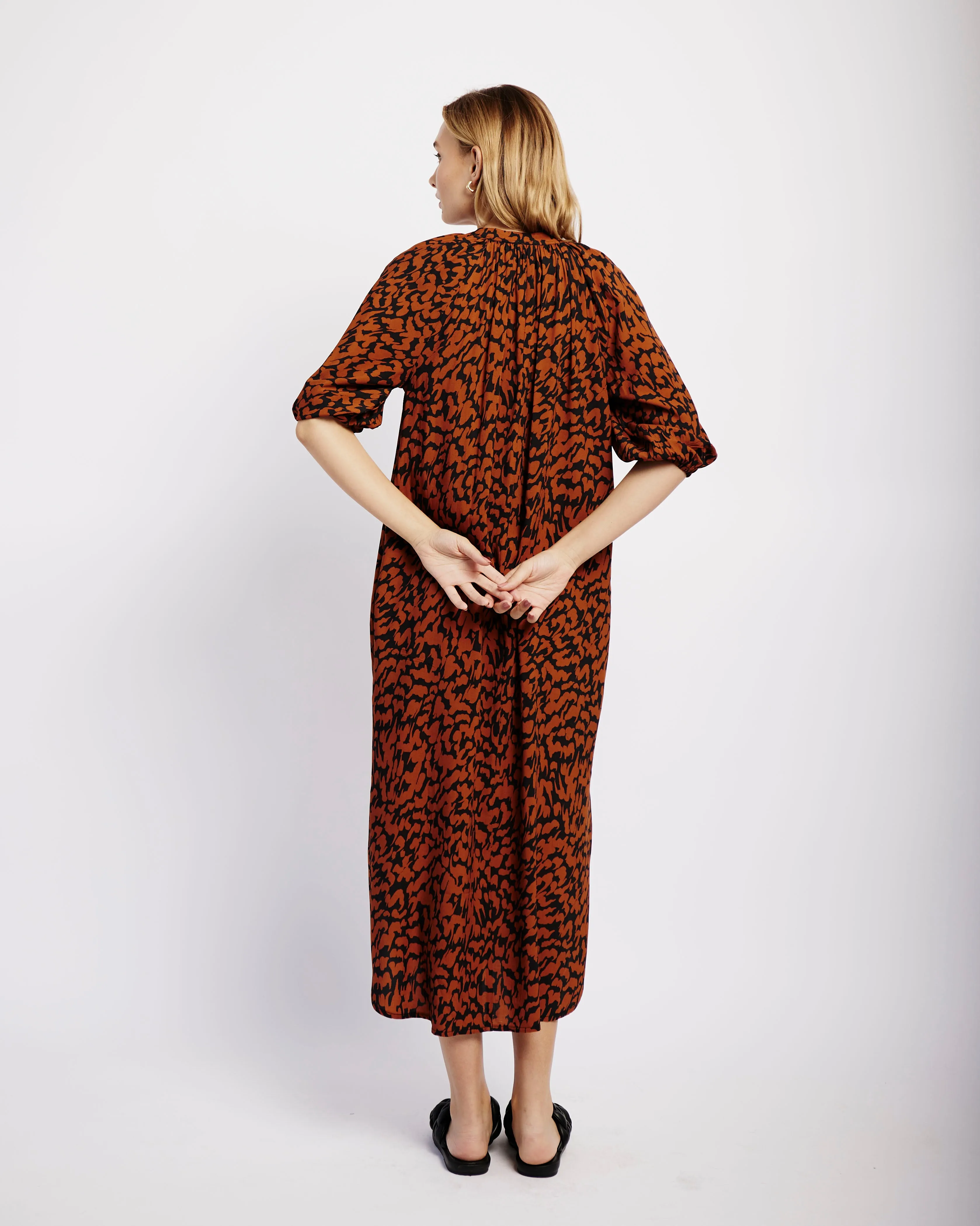 The Easy Tunic Dress in Chestnut Animal