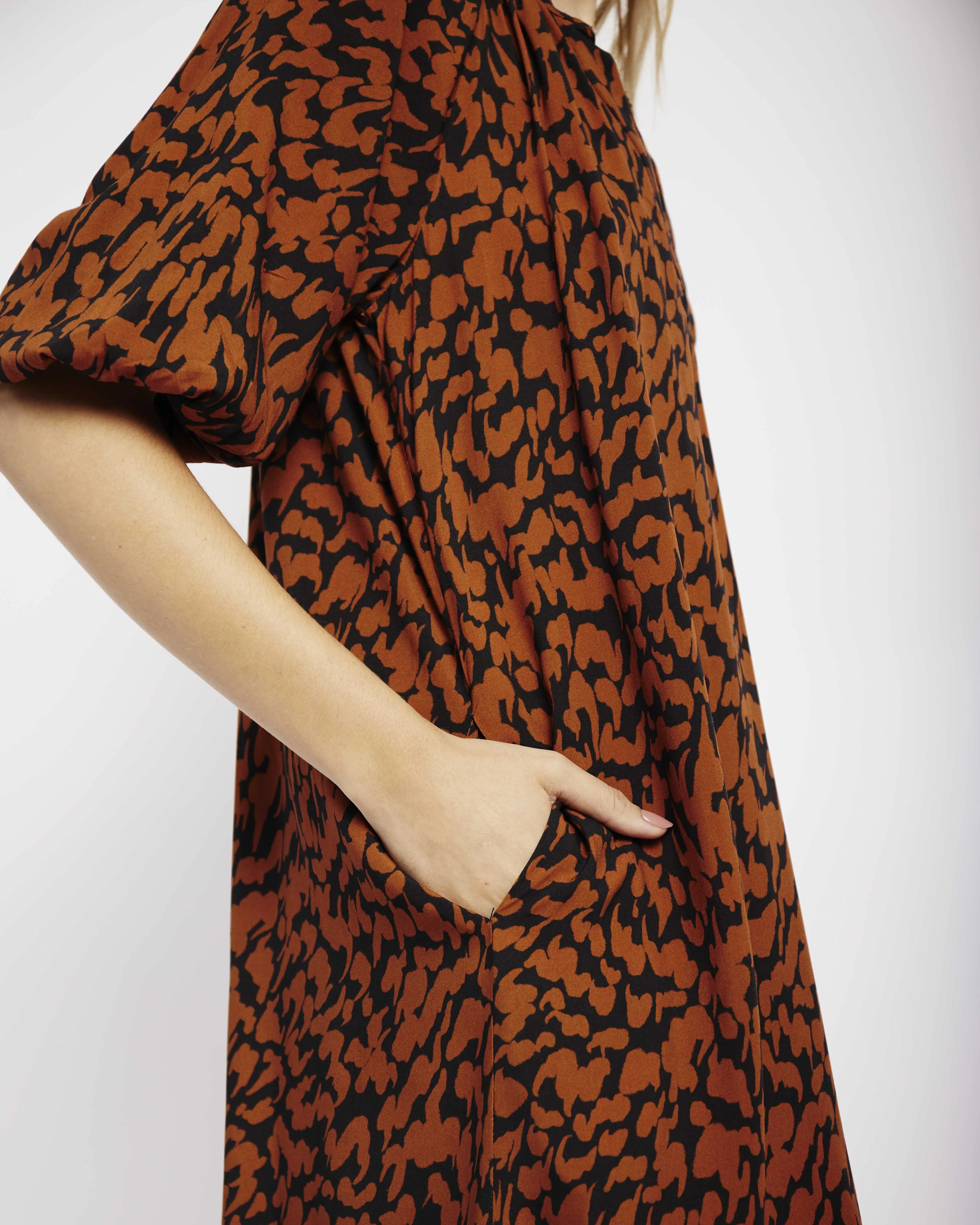 The Easy Tunic Dress in Chestnut Animal