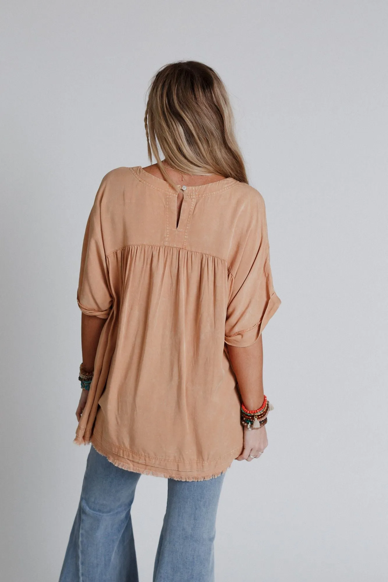 The Good Life Oversized Top - Peach