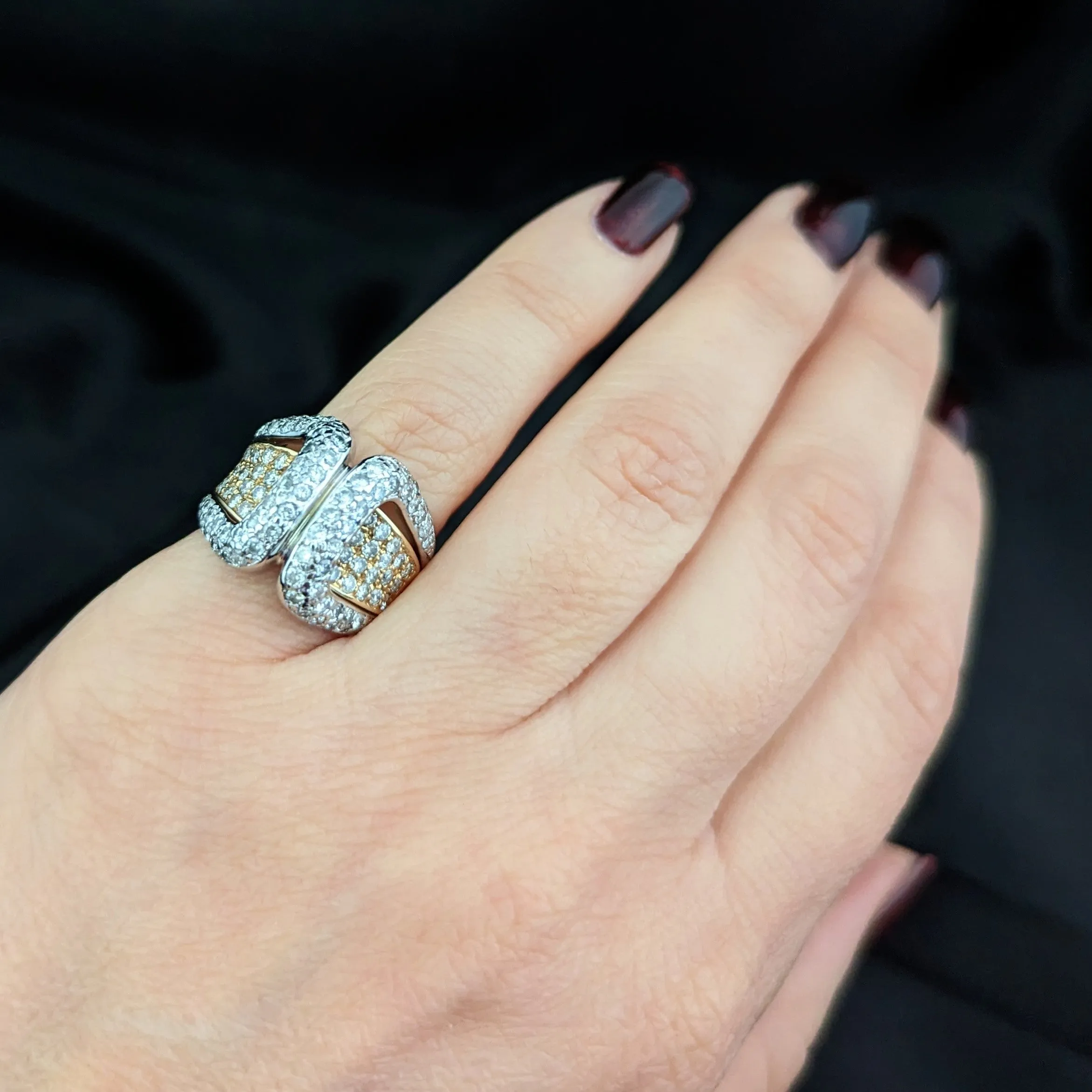 The Nutley - Estate Diamond 14k Gold Cocktail Ring Set