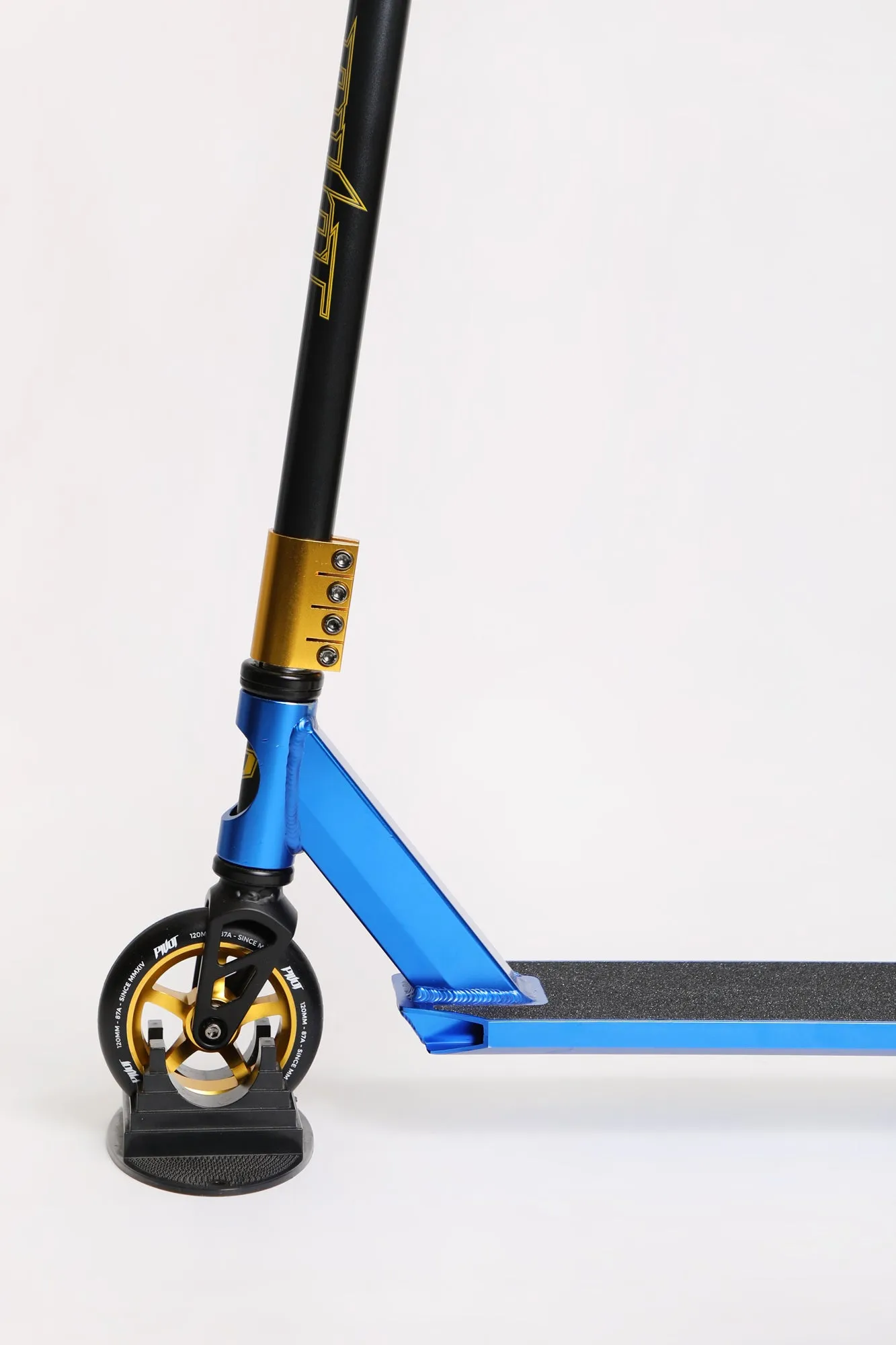 Trottinette X-Park Bleue et Dorée Pivot